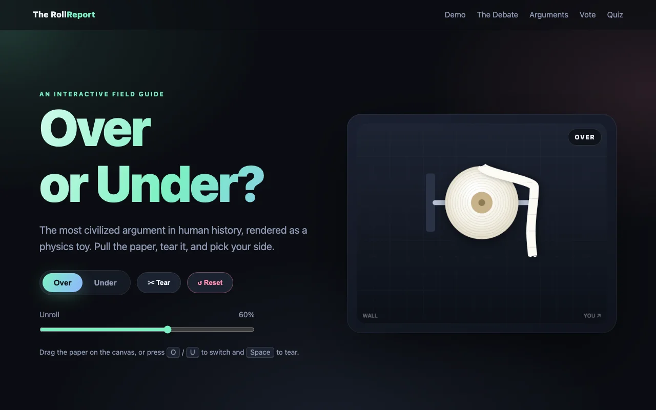 Screenshot of the redesign by Claude Haiku 5.5